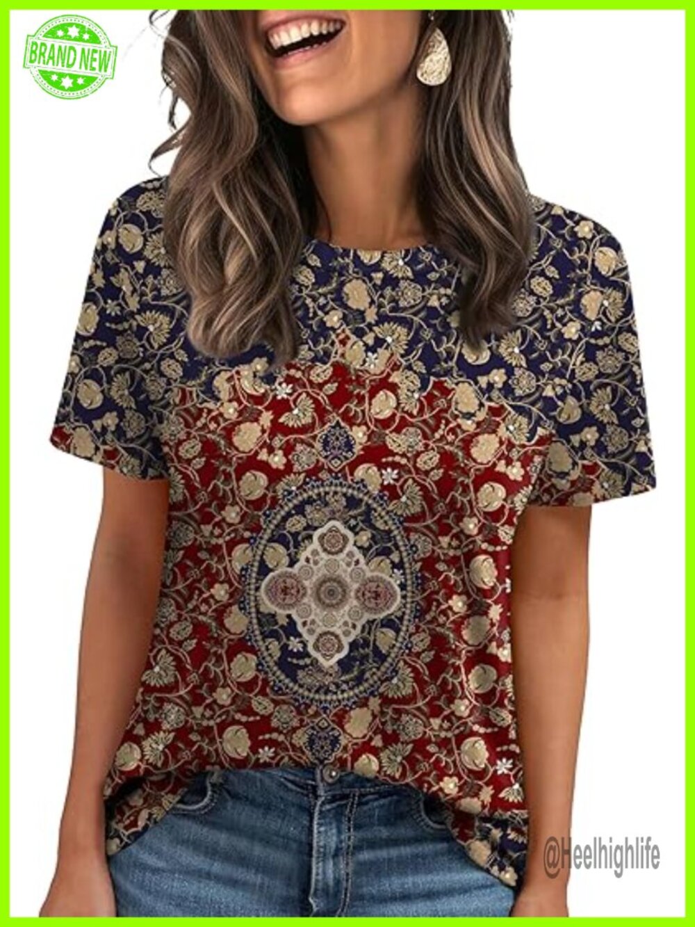 Short Sleeve Ribbed Trim Crewneck T Shirt Basic Tee
